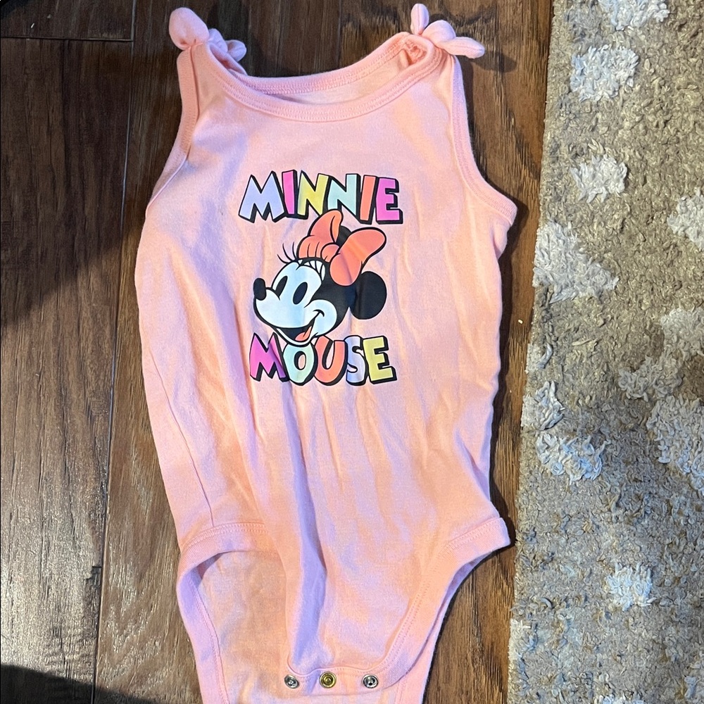 Disney Minnie Mouse Peach Bodysuit